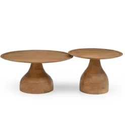 Salontafel Naturel Mangohout - Ø80x39cm - Joji