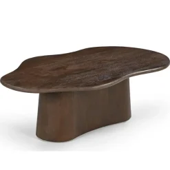 Salontafel Organisch 120cm - Donkerbruin Mangohout - Jessie