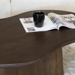 Salontafel Organisch 120cm - Donkerbruin Mangohout - Jessie