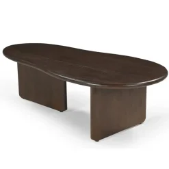 Salontafel Organisch 130cm - Donkerbruin Mangohout - Sira