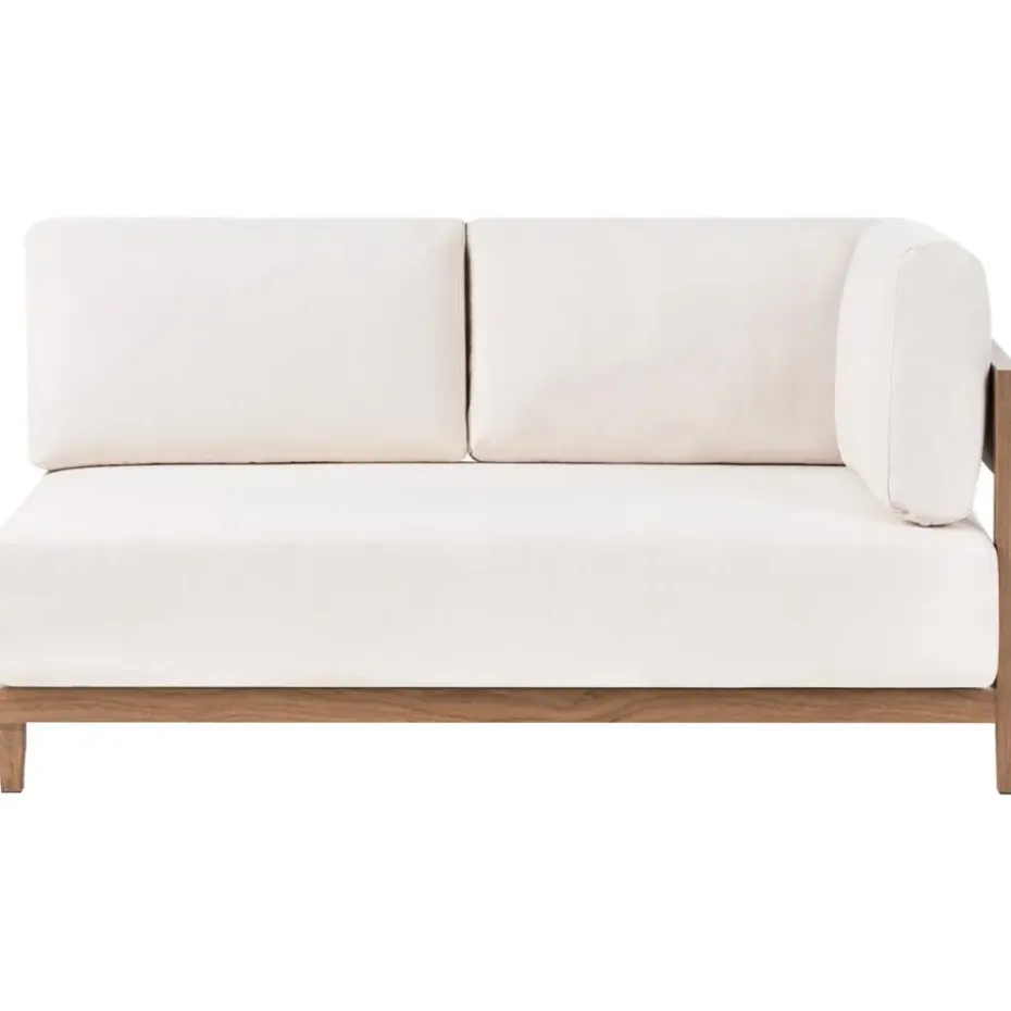 SAMPIERI - Tuinbank met salontafel - Bruin/ Lichtbeige - Aluminium