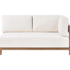 SAMPIERI - Tuinbank met salontafel - Bruin/ Lichtbeige - Aluminium