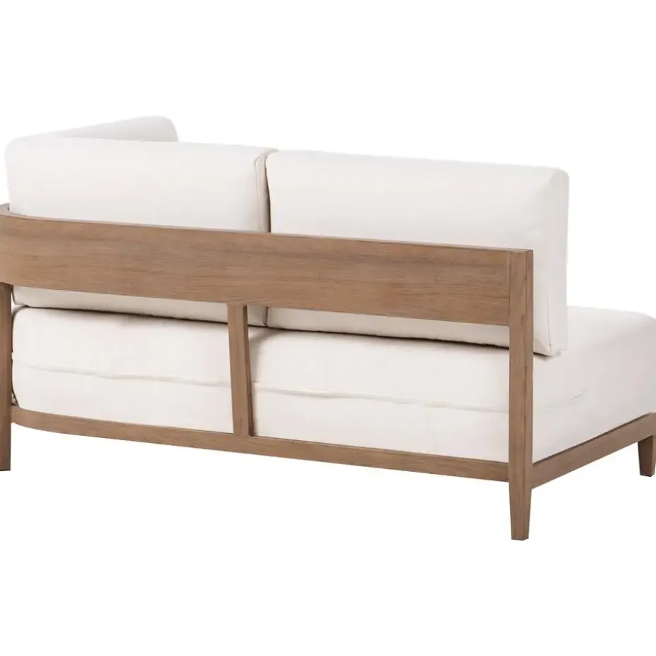 SAMPIERI - Tuinbank met salontafel - Bruin/ Lichtbeige - Aluminium