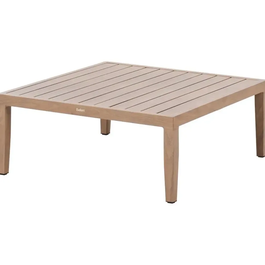 SAMPIERI - Tuinbank met salontafel - Bruin/ Lichtbeige - Aluminium