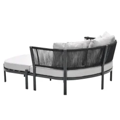 San Remo divanbed - carbon black - rope lava zwart - valley sand