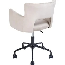 SANILAC - Bureaustoel - Beige - Fluweel