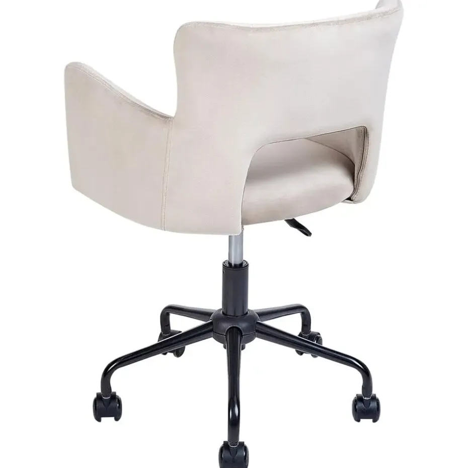 SANILAC - Bureaustoel - Beige - Fluweel