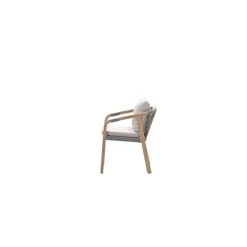 Santos dining fauteuil - acaciahout met white wash - taupe - sand