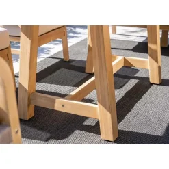 Santos lounge-diningset - 5-dlg.-rechts-acaciahout met white wash-sand