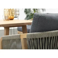 Santos lounge-diningset-5-dlg-links-acacia white wash-dgrijs-mgrey