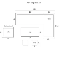 Santos lounge-diningset-5-dlg-links-acacia white wash-dgrijs-mgrey