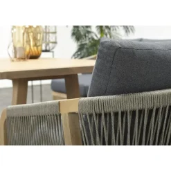 Santos lounge-diningset-5-dlg-links-acacia white wash-dgrijs-mgrey