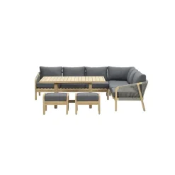 Santos lounge-diningset-5-dlg-links-acacia white wash-dgrijs-mgrey