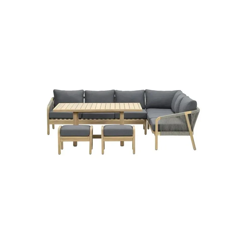 Santos lounge-diningset-5-dlg-links-acacia white wash-dgrijs-mgrey