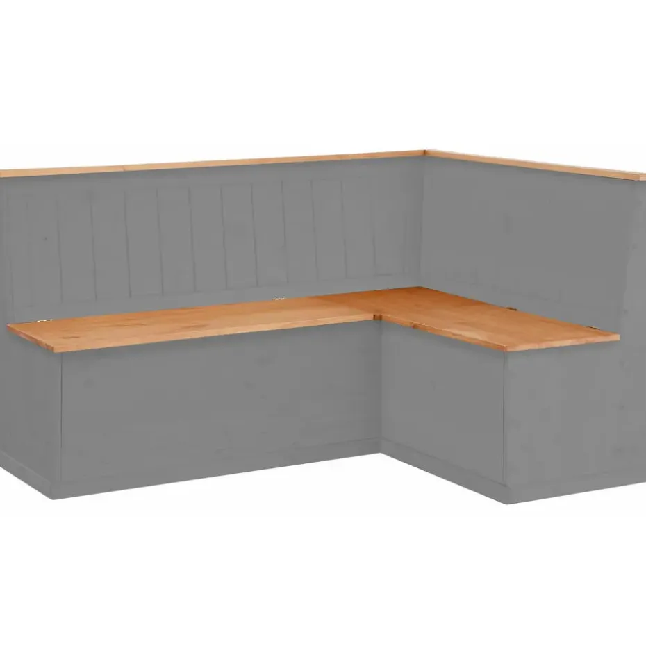 Sara - Eetkamerbank in grenen grijs/gebeitste was