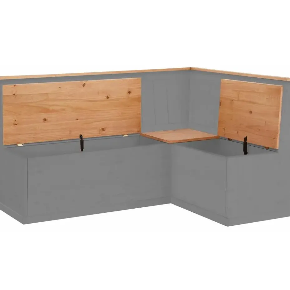 Sara - Eetkamerbank in grenen grijs/gebeitste was