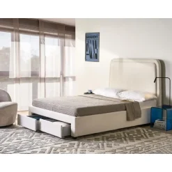 SARDENT - Tweepersoonsbed - Off-white - 140 x 200 cm - Bouclé