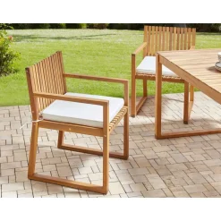 SASSARI II - Tuinset voor 8 - Lichthout/Wit - FSC acaciahout