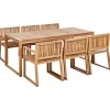 SASSARI II - Tuinset voor 6 - Lichthout - Gecertificeerd acaciahout