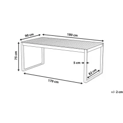 SASSARI II - Tuintafel - Lichte houtkleur - 90 x 180 cm - Acaciahout
