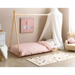 SAURAT - Kinderbed - Lichthout - 90 x 200 cm - Dennenhout