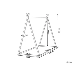 SAURAT - Kinderbed - Lichthout - 90 x 200 cm - Dennenhout