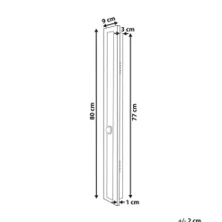 SAVANE - Wandlamp - Zwart - 80 cm - Staal