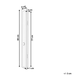 SAVANE - Wandlamp - Zwart - 80 cm - Staal