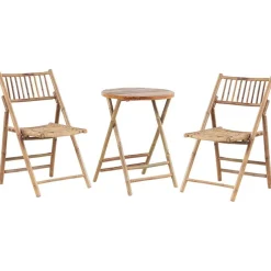 SAVELLETRI - Bistroset voor 2 - Lichte houtkleur - Bamboehout