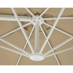 SAVONA II - Zweefparasol - Taupe/Wit - Polyester