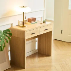 Scandinavische Console Tafel van Hout met 2 Laden