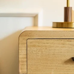 Scandinavische Console Tafel van Hout met 2 Laden