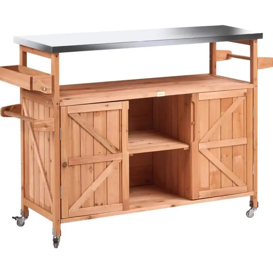 SCANNO - Buitenkeuken eiland - Lichtbruin - Dennenhout