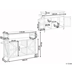SCANNO - Buitenkeuken eiland - Lichtbruin - Dennenhout