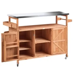 SCANNO - Buitenkeuken eiland - Lichtbruin - Dennenhout