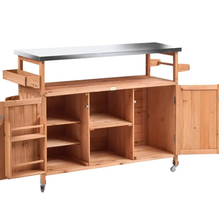 SCANNO - Buitenkeuken eiland - Lichtbruin - Dennenhout