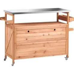 SCANNO - Buitenkeuken eiland - Lichtbruin - Dennenhout