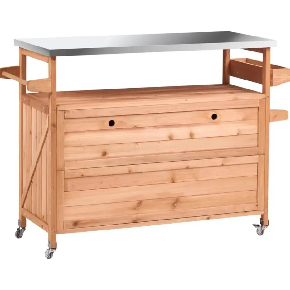 SCANNO - Buitenkeuken eiland - Lichtbruin - Dennenhout