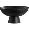 Schaal op voet - zwart mangohout - Ø32 cm