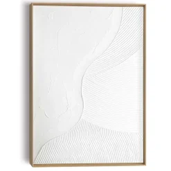 Schilderij 3D Art Coast - 70 x 50cm - Wit