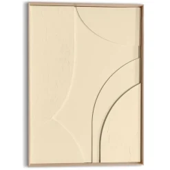 Schilderij 3D Art Terrace - sand - 70 x 50cm - Beige