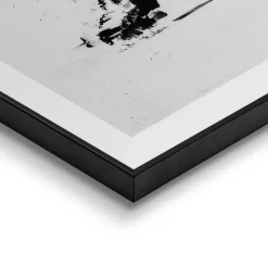 Schilderij Flower Thrower - 70 x 50cm - Zwart-Wit