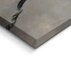 Schilderij Gezicht - 70 x 50cm - Goudkleurig