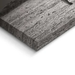 Schilderij Kudde Olifanten - 40 x 118cm - Zwart-Wit