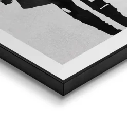 Schilderij Meisje met de ballon - 70 x 50cm - Zwart-Wit