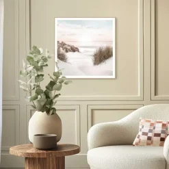 Schilderij Strand Horizon - 50 x 50cm - Beige