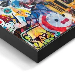 Schilderij The Modern Kiss - 90 x 60cm - Geel