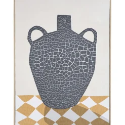 Schilderij Vase off-white MDF - 60x45 cm