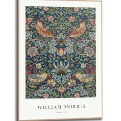 Schilderij William Morris - strawberry thief - 70 x 50cm - Bont