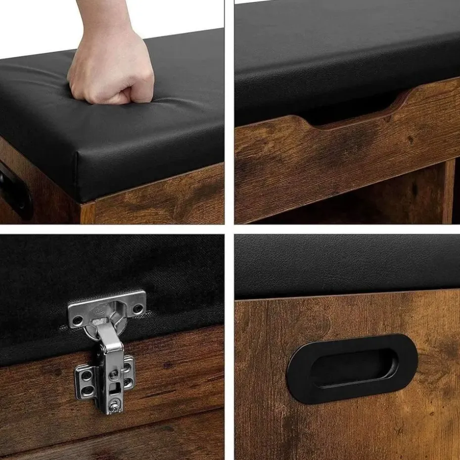 Schoenbank -Schoenenrek - Opbergruimte onder de zitting - 80 x 30 x 44 cm